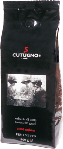 Caffè CUTUGNO Nero, ganze Bohne, 1 kg Pack.
