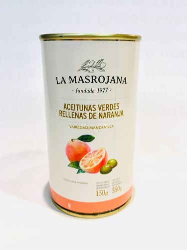 Manzanilla-Oliven gefüllt m. Orange, 350g netto Dose / 150g Abtropfgew.
