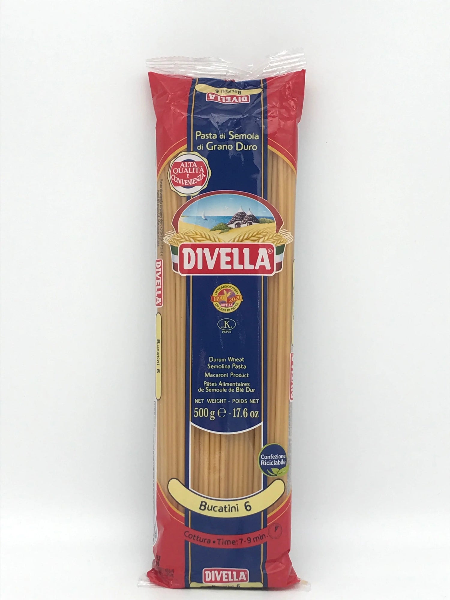 Bucatini 6, Pasta Grana Duro, 500 g Packg. F. Divella S.p.A.