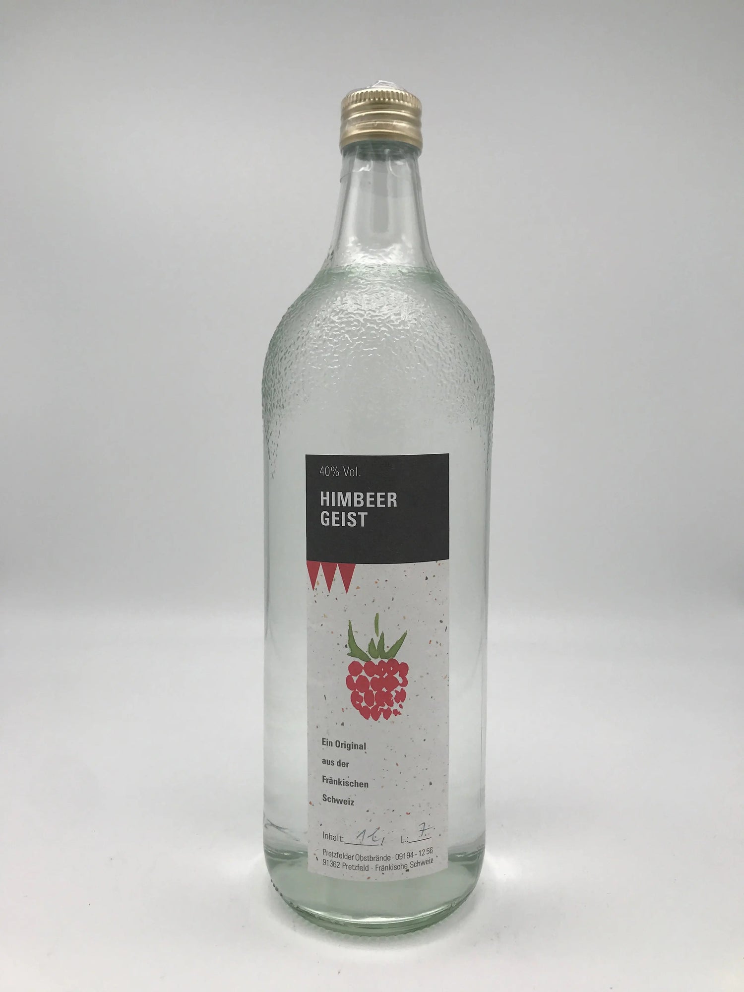 Himbeergeist, Haas, 40% Vol., 1,0 l Fl. Edelbrennerei Haas, Pretzfeld