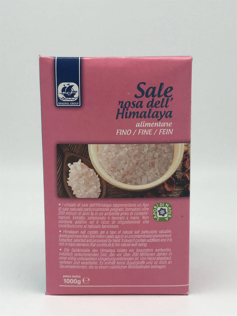 Rosa Kristall-Salz aus Pakistan, feinkörnig, 1 kg Packg. Spagnol Group S.r.l.