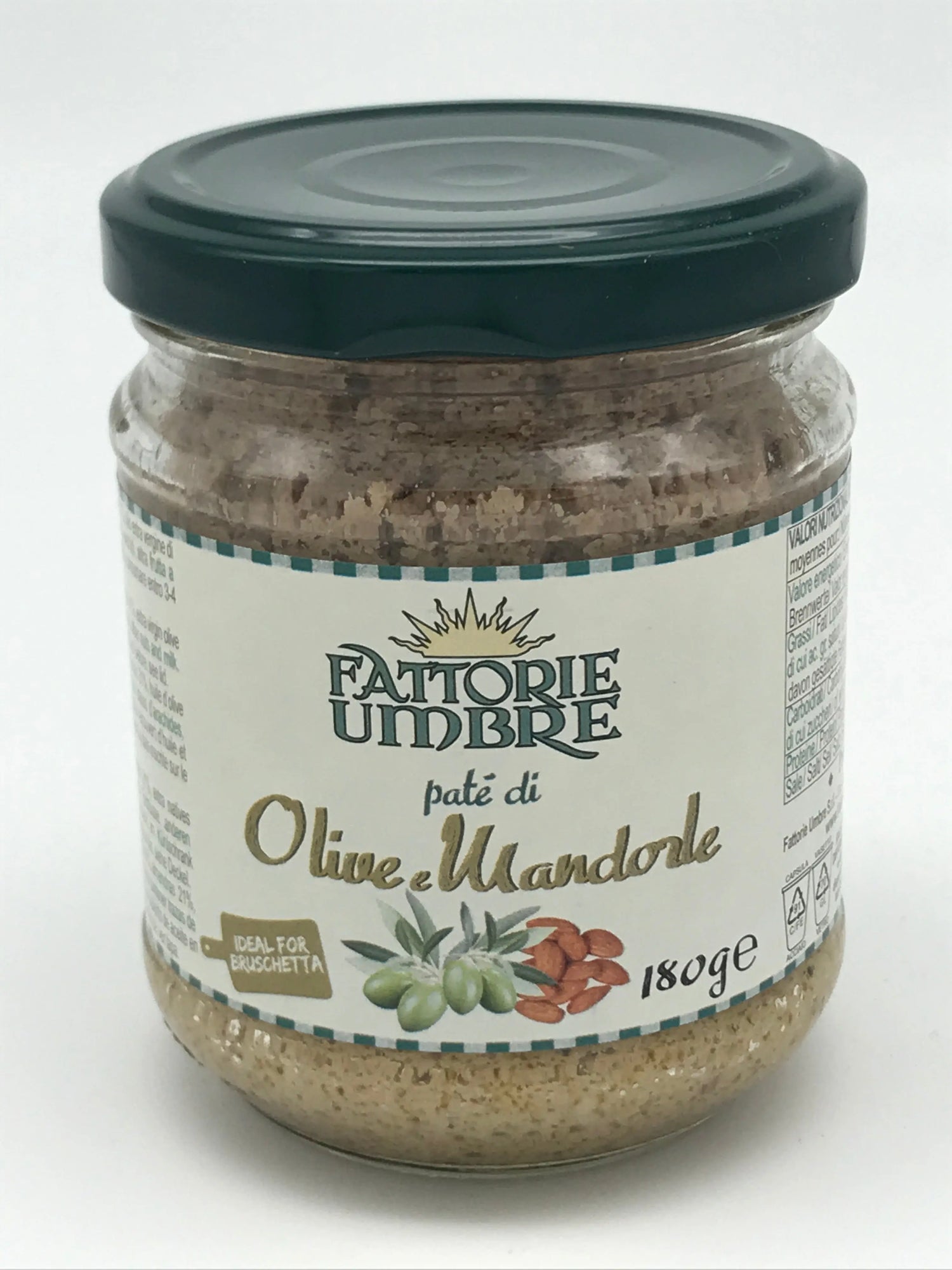 Paté di Olive e Mandorle, 180 g Glas, Fattorie Umbre Fattorie Umbre s.r.l.
