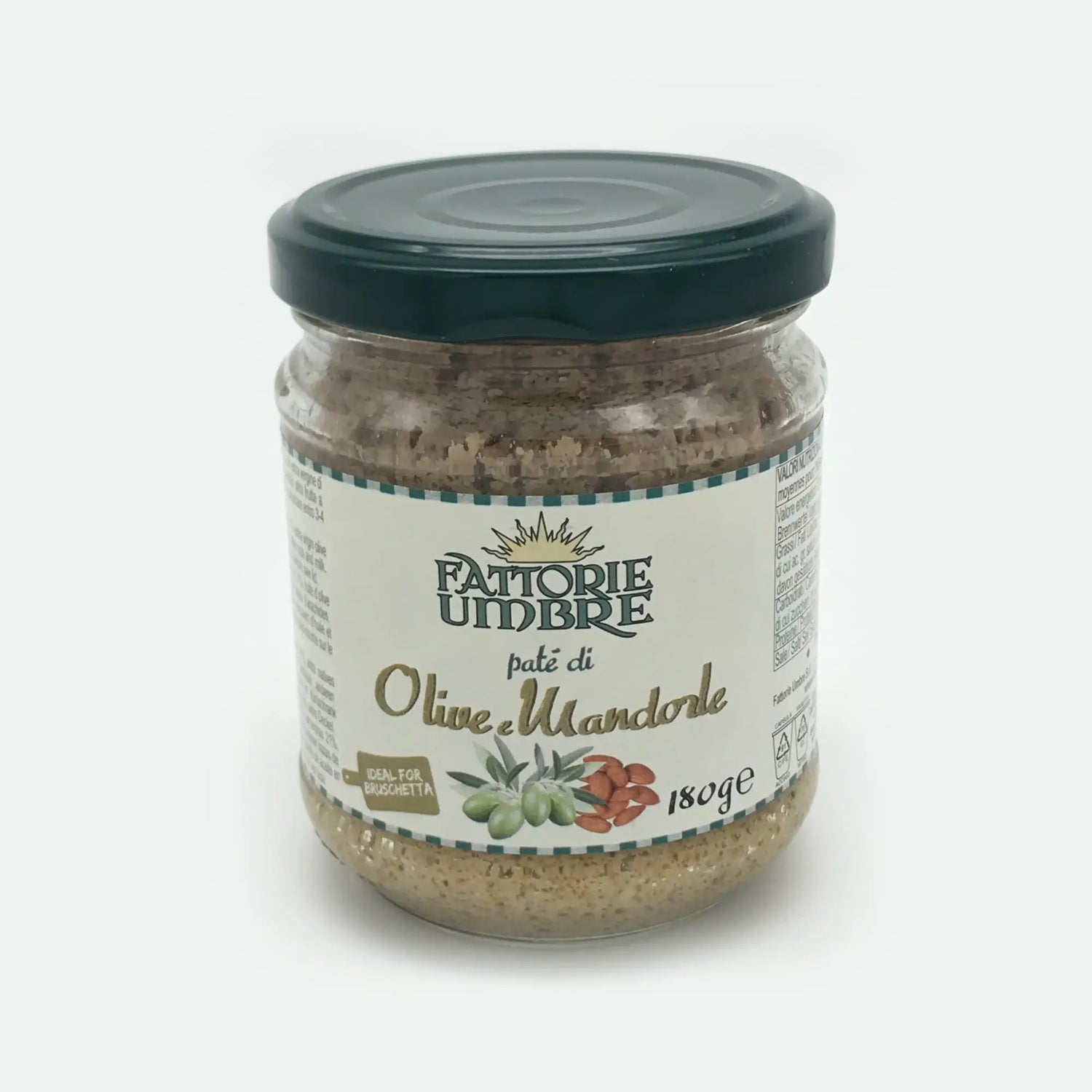 Paté di Olive e Mandorle, 180 g Glas, Fattorie Umbre Fattorie Umbre s.r.l.
