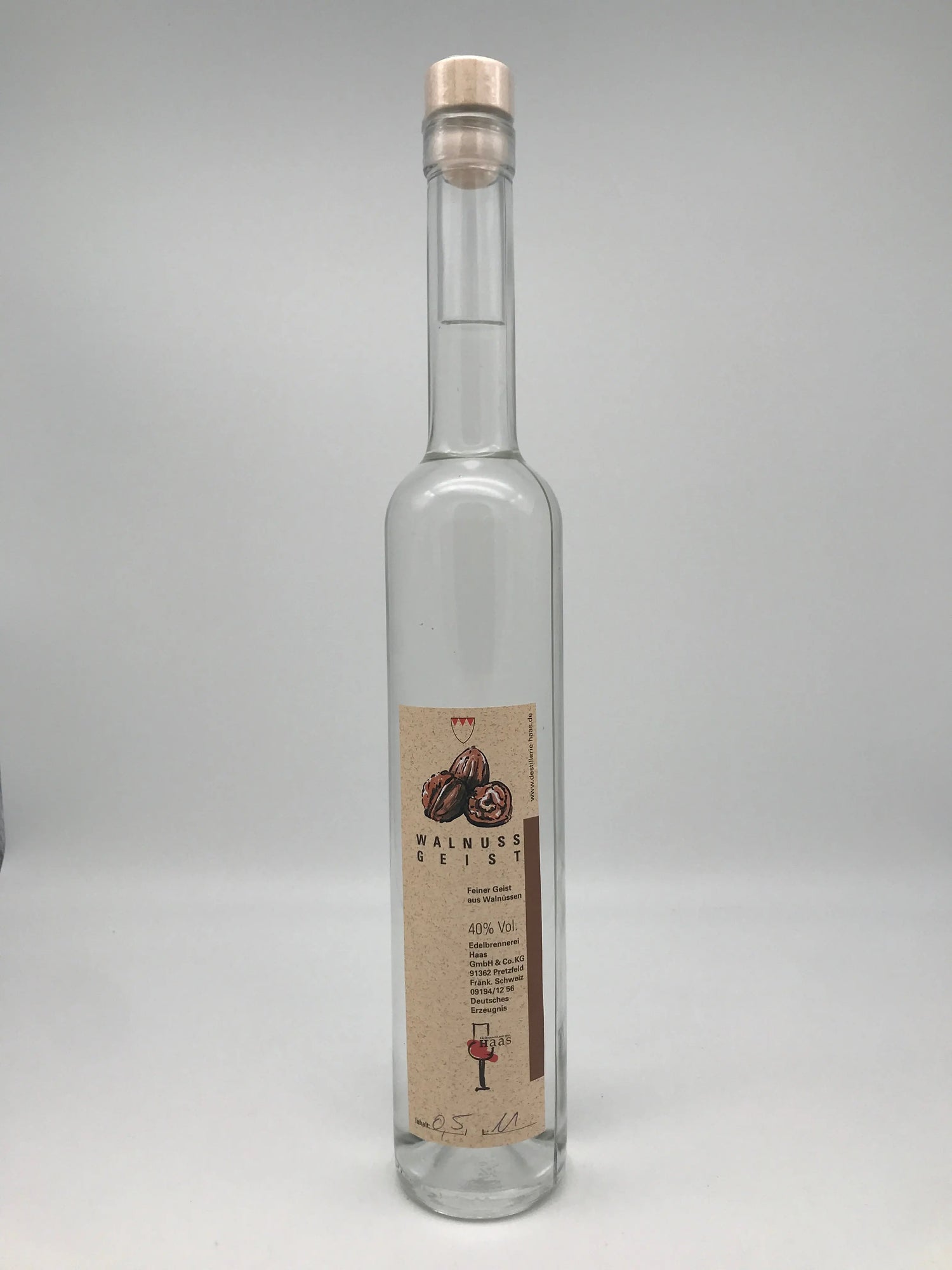 Walnussgeist 40% Vol., 0,5 l Flasche Haas