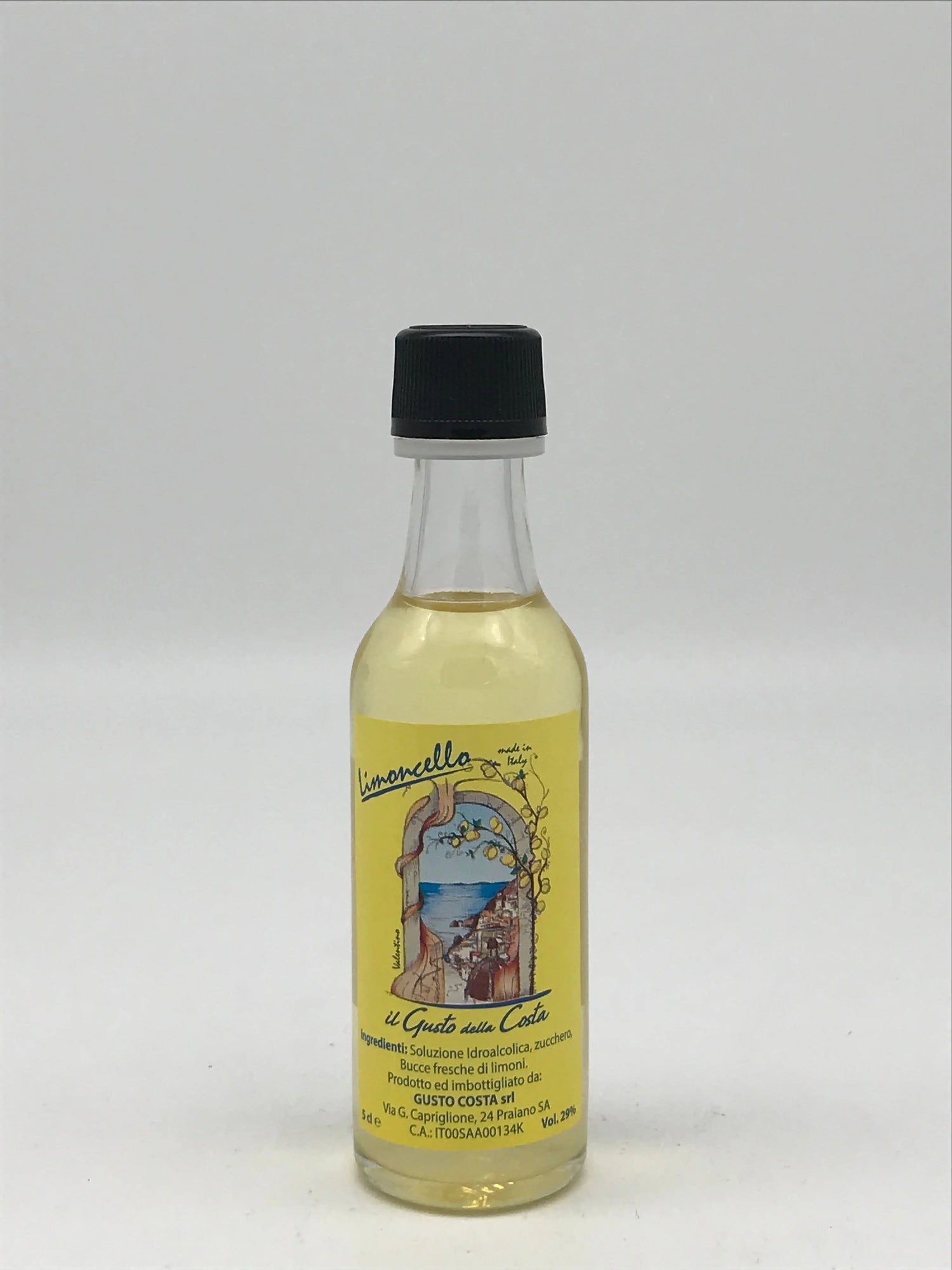 Limoncello 29 % Vol. – 50 ml Mini-Flasche Gusto Costa