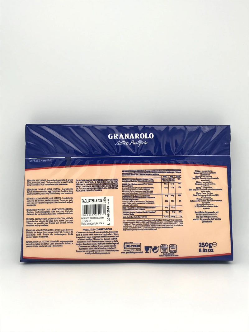 Tagliatelle No. 123 - Pasta all'uovo, Granarolo, 250 g Packg. Pastificio Granarolo S.p.A.