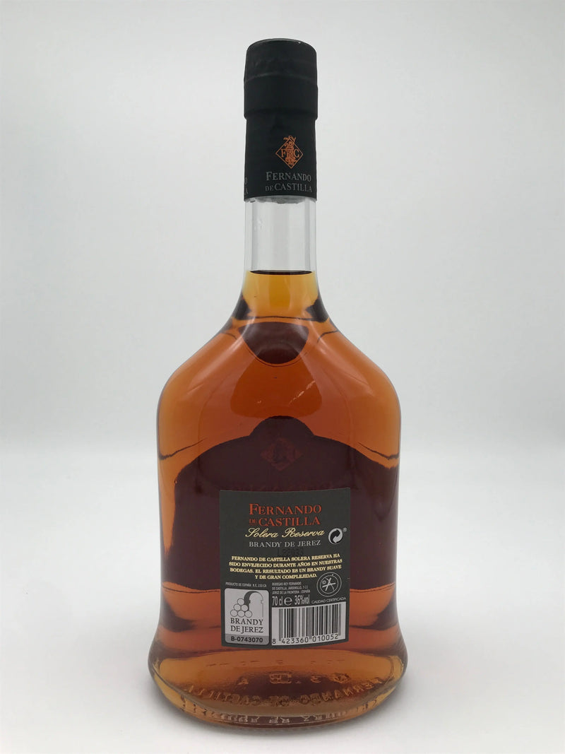 Brandy de Jerez D.O. - Solera Reserva, 36 %Vol., 0,7 l Fl. Fernando de Castilla