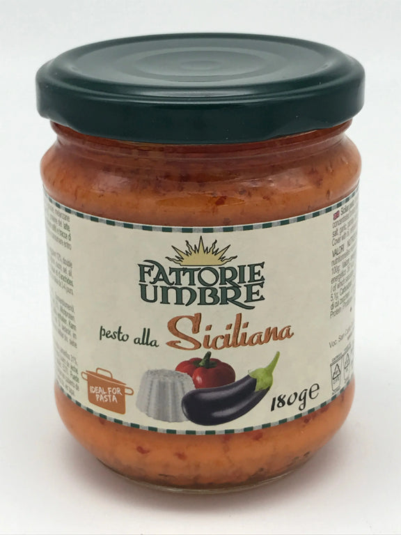 Pesto alla Siciliana, Peperoni, Melanzane e Ricotta, Fattorie Umbre, 180 g Gl. Fattorie Umbre s.r.l.