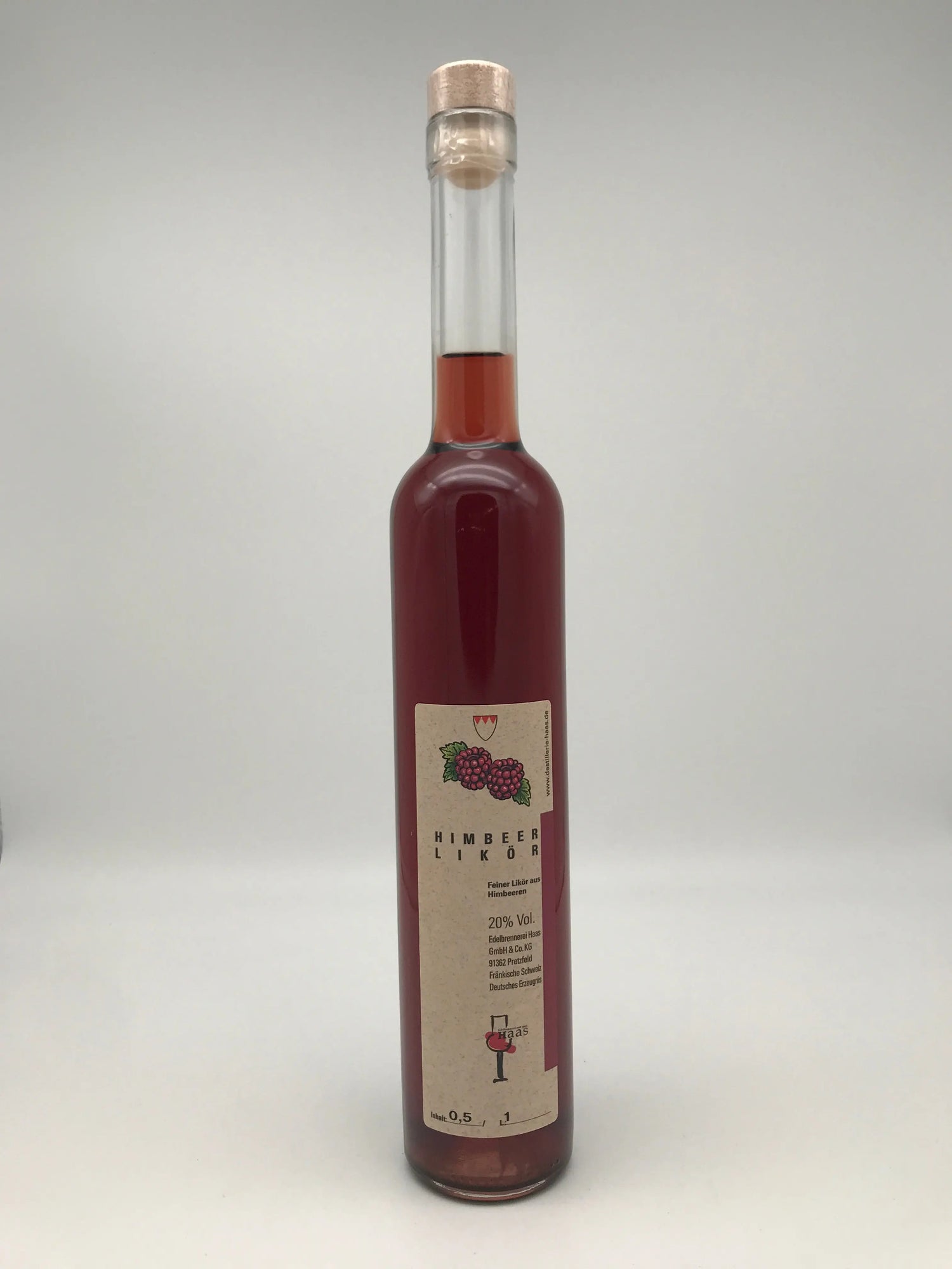 Himbeerlikör 20 % Vol. – 0,5 l Flasche Edelbrennerei Haas, Pretzfeld