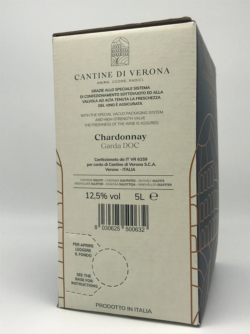 Chardonnay, Garda DOC, 5,0 L Bag in Box, Cantina Custoza Cantina di Custoza