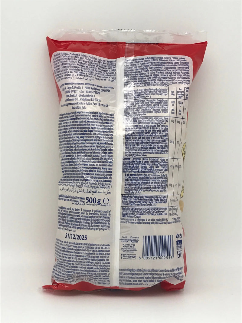 Mezze Maniche 55, Pasta Grana Duro, 500 g F. Divella S.p.A.