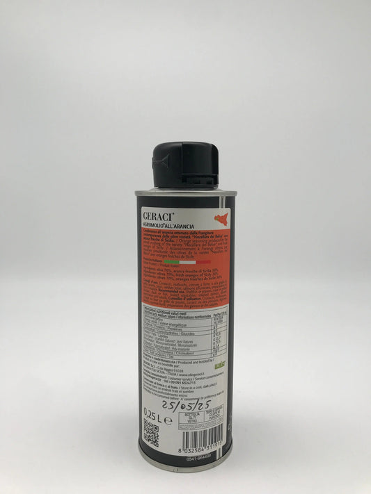 AgrumOlio – Extra Vergine Olivenöl mit natürlichem Orangenaroma 250 ml MHD 25.05.2025 Olio Geraci Sizilien