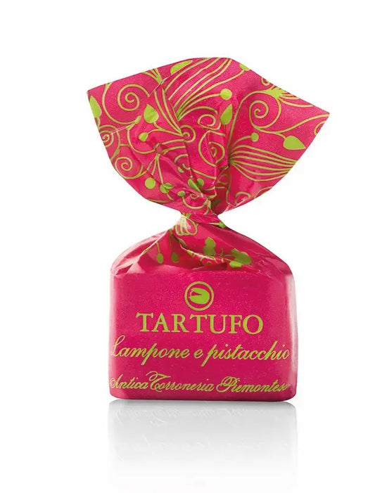 Tartufo Lampone e Pistacchio, mit Himbeere und Pistazie, 14 g einzeln verpackt Antica Torroneria Piemontese