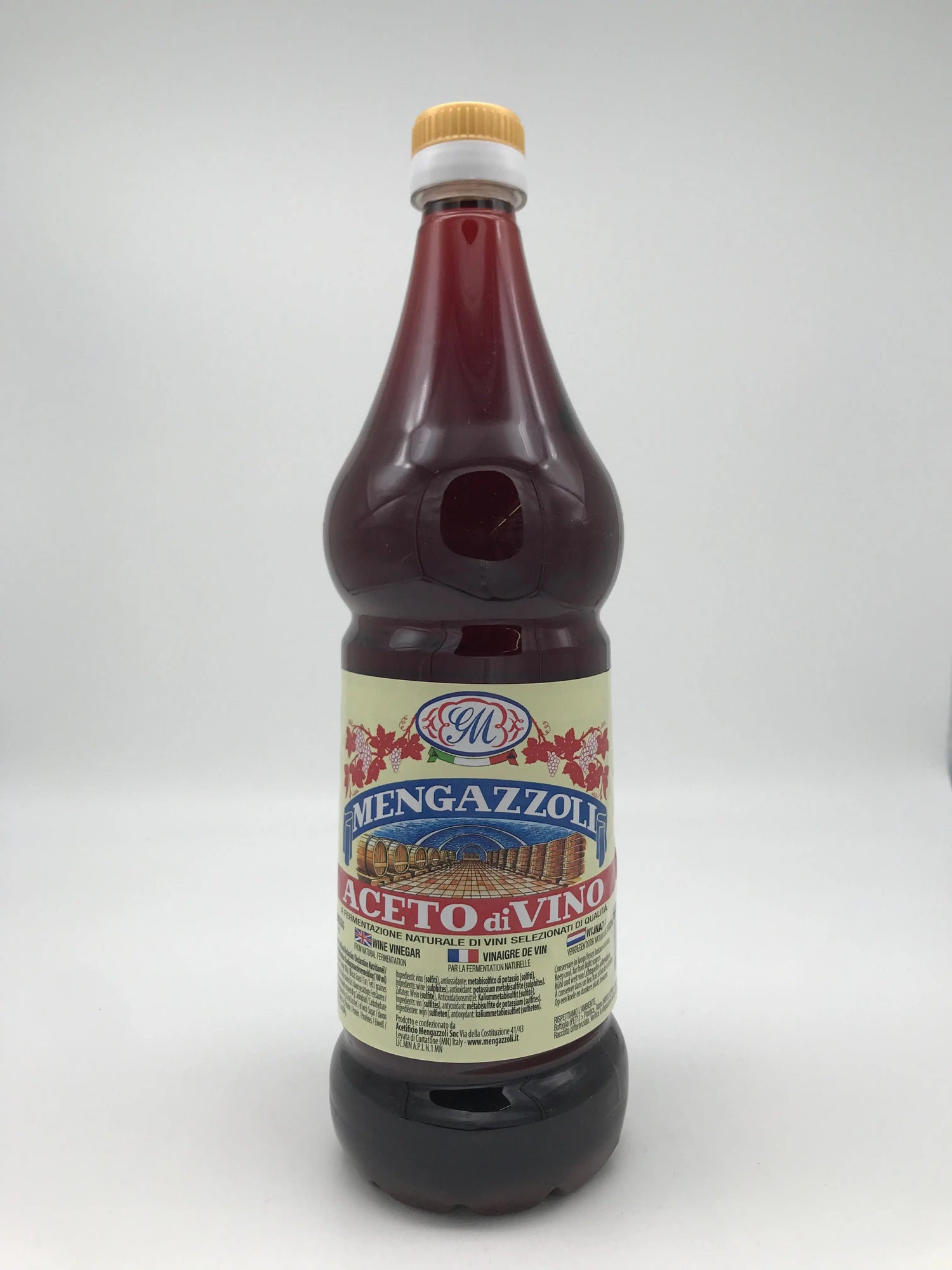 Ital. Rotweinessig Mengazzoli, 6% Säure, 1 l Flasche Mengazzoli