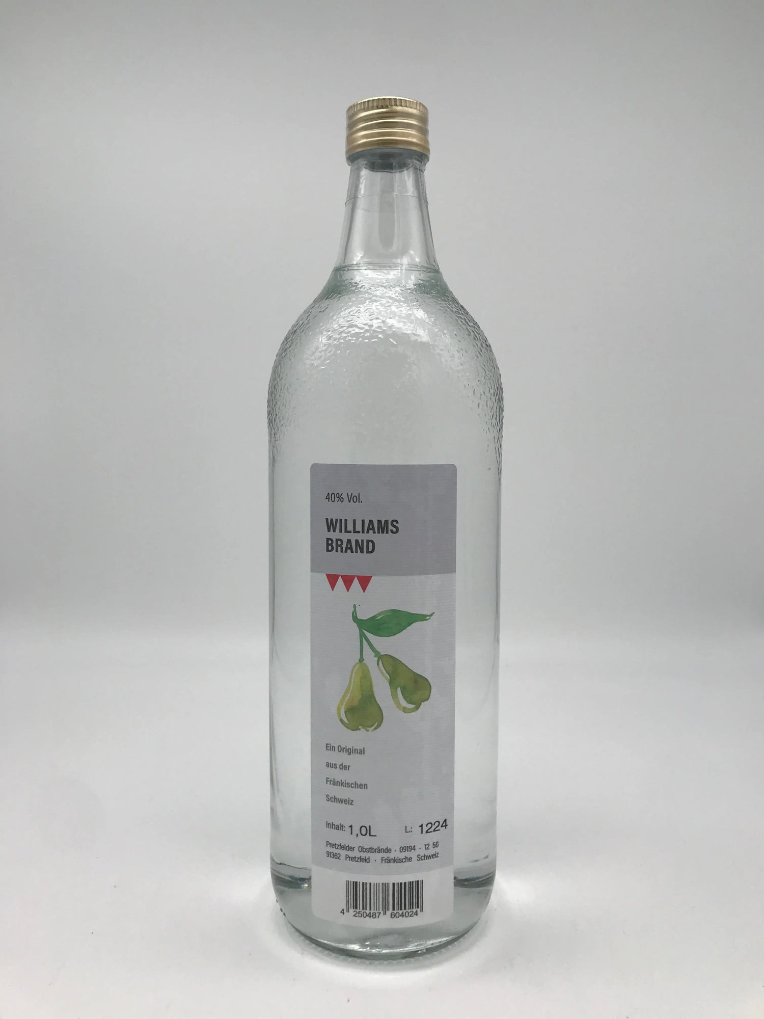 Williamsbrand, Haas, 40% Vol., 1 l Fl. Edelbrennerei Haas, Pretzfeld