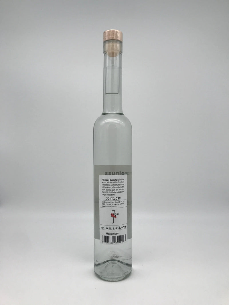 Haselnussgeist 40% Vol. 0,5 l Flasche Edelbrennerei Haas, Pretzfeld