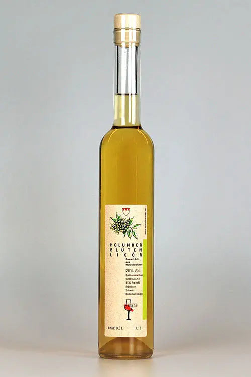 Holunderblütenlikör 20 % Vol. – 0,5 l Flasche Edelbrennerei Haas, Pretzfeld