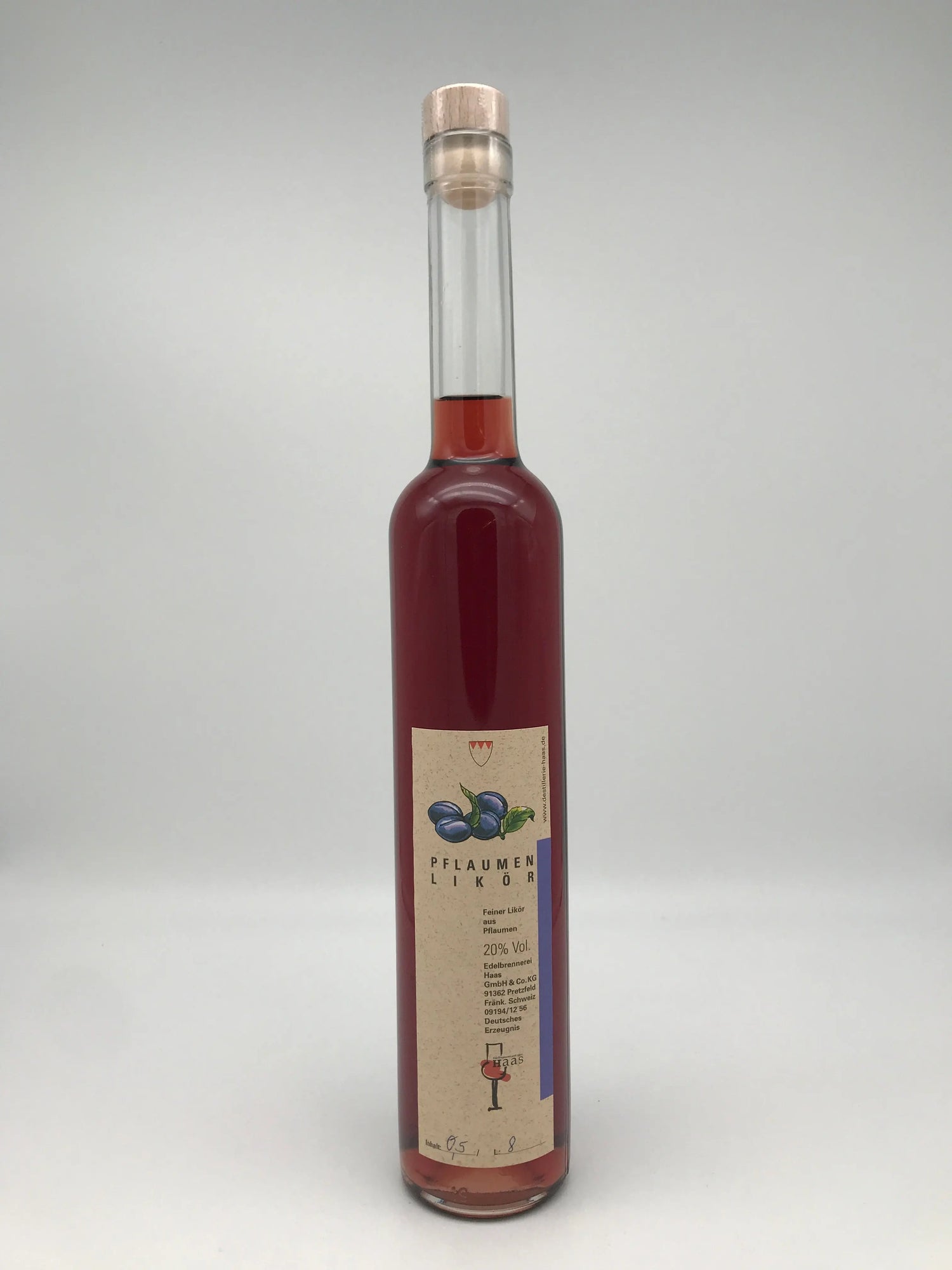 Pflaumenlikör 20 % Vol. – 0,5 l Flasche Edelbrennerei Haas, Pretzfeld
