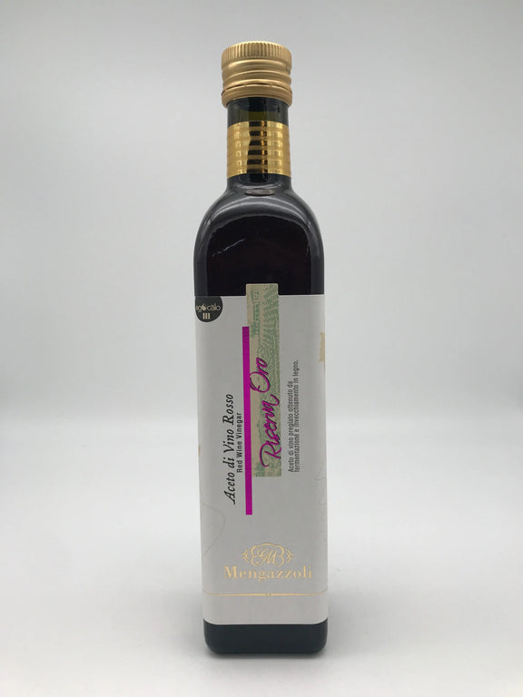 Aceto di Vino rosso, 6,5 % Säure, 0,5l Flasche Mengazzoli