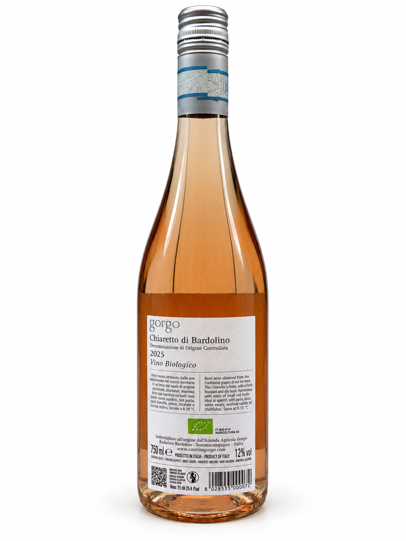 BIO Chiaretto Bardolino D.O.C., Gorgo, Italien, 0,75 l Fl. Azienda Agricola Gorgo