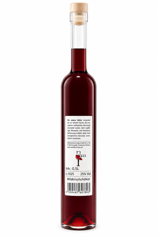 Haas Wildkirsch-Chili-Likör – 25 % Vol. – 500 ml Gourmedici