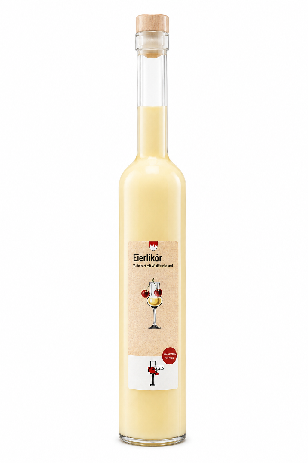Haas Eierlikör – verfeinert mit Wildkirschbrand – 18 % Vol. – 500 ml Gourmedici