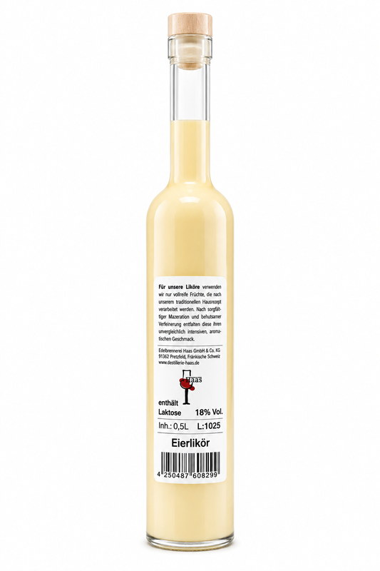 Haas Eierlikör – verfeinert mit Wildkirschbrand – 18 % Vol. – 500 ml Gourmedici