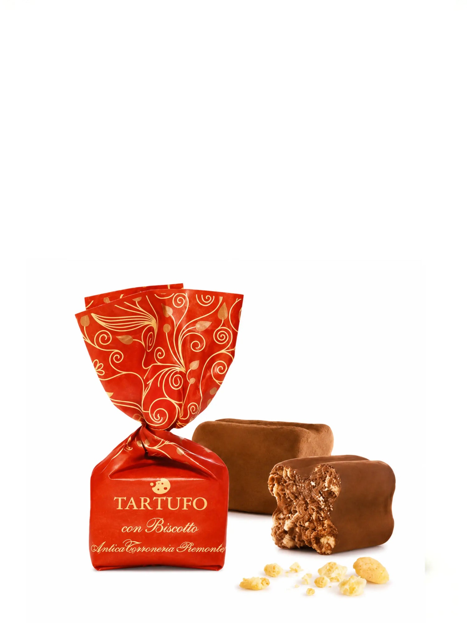 Tartufo dolce con biscotto – Schokoladentrüffel mit Keksen, 14 g Antica Torroneria Piemontese