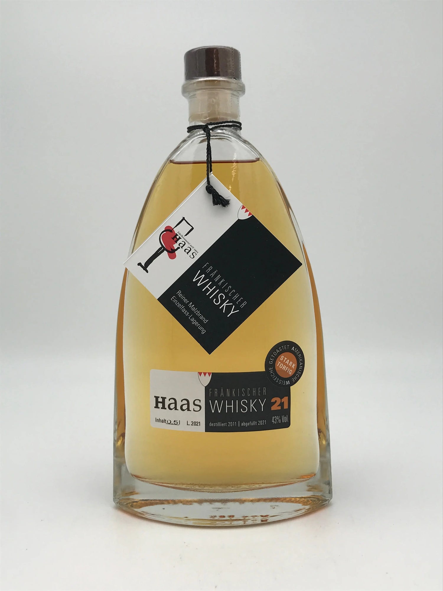 Fränkischer Single Malt Whisky 2021 Haas 43 % Vol. – 0,5 l Flacon Edelbrennerei Haas, Pretzfeld