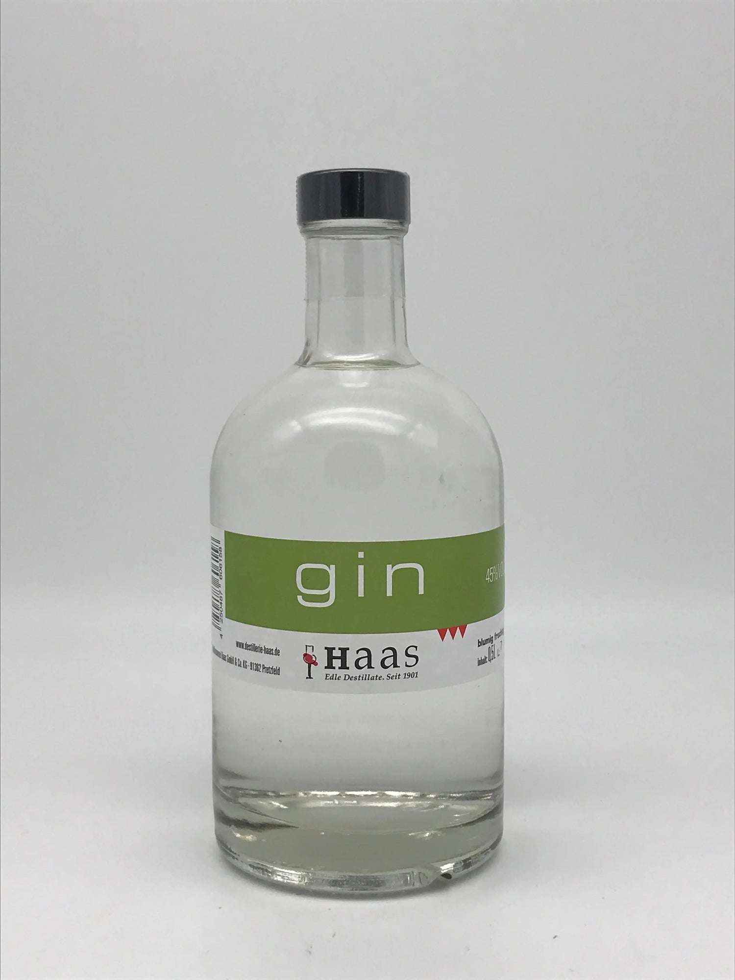 Gin 45 % Vol. – Johannes Haas – 0,5 l Flasche Edelbrennerei Haas, Pretzfeld